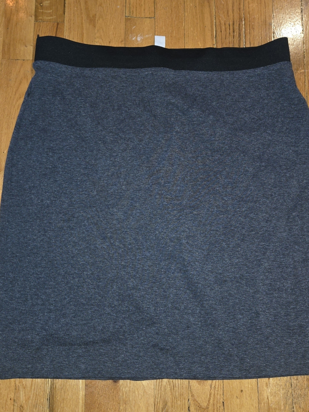 Old Navy Women’s XL Charcoal Gray Ponte Knit Pencil Skirt Black Elastic Waist